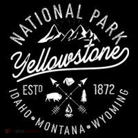 Vintage National Park Yellowstone Estd 1872 Logo Wool Snapback Cap