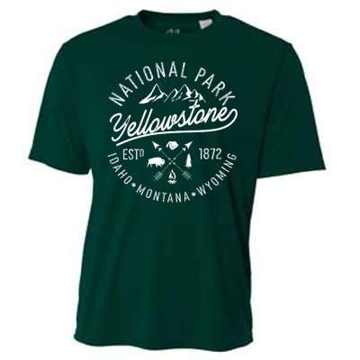 Vintage National Park Yellowstone Estd 1872 Logo Cooling Performance Crew T-Shirt