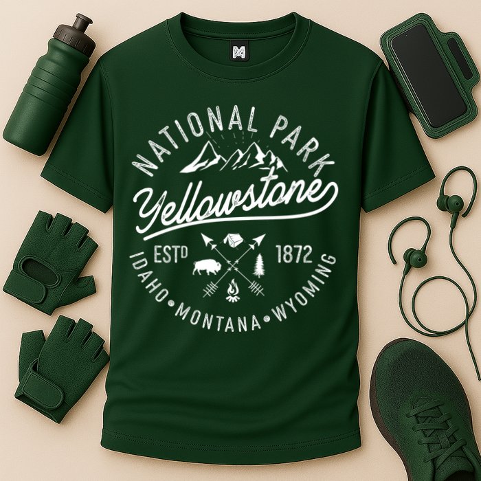 Vintage National Park Yellowstone Estd 1872 Logo Performance Shirt