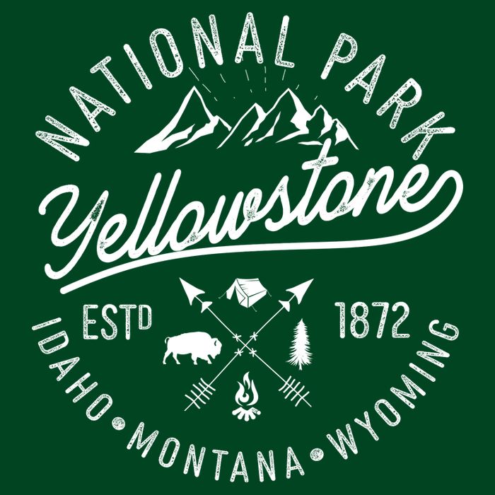Vintage National Park Yellowstone Estd 1872 Logo Performance Shirt