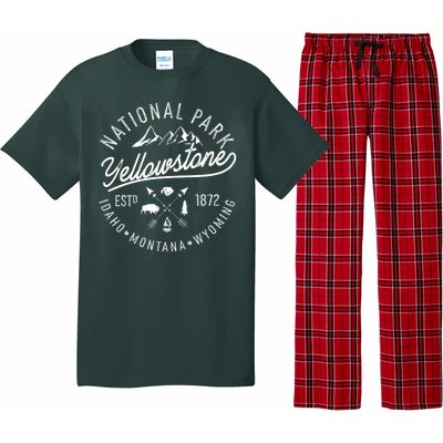 Vintage National Park Yellowstone Estd 1872 Logo Pajama Set