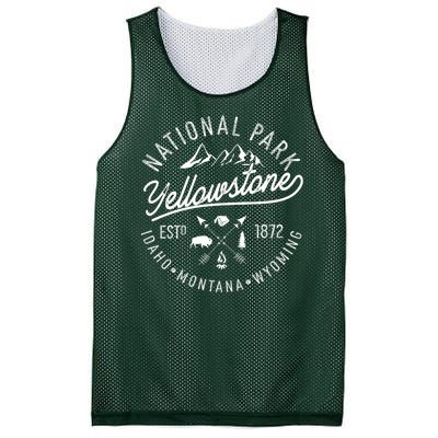 Vintage National Park Yellowstone Estd 1872 Logo Mesh Reversible Basketball Jersey Tank