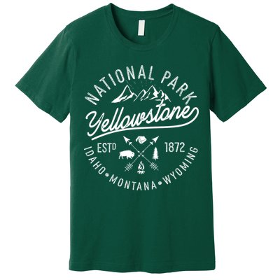Vintage National Park Yellowstone Estd 1872 Logo Premium T-Shirt