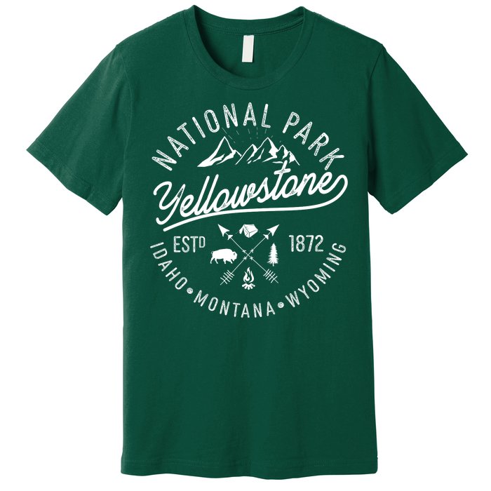 Vintage National Park Yellowstone Estd 1872 Logo Premium T-Shirt