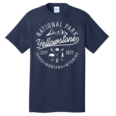 Vintage National Park Yellowstone Estd 1872 Logo Tall T-Shirt