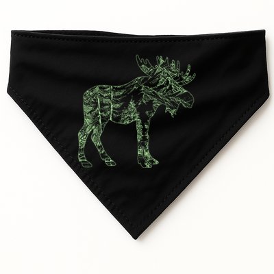 Vintage Nature Lover Moose Forest USA-Made Doggie Bandana