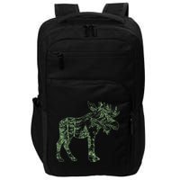 Vintage Nature Lover Moose Forest Impact Tech Backpack
