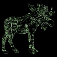Vintage Nature Lover Moose Forest Impact Tech Backpack