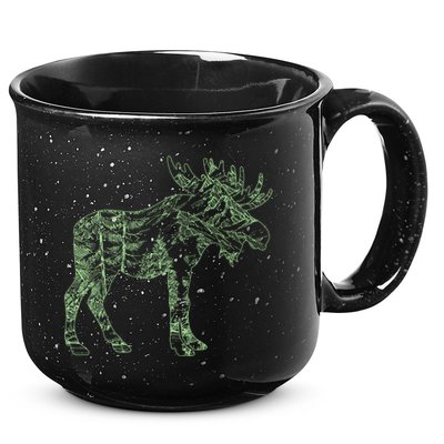 Vintage Nature Lover Moose Forest 15oz Campfire Ceramic Mug