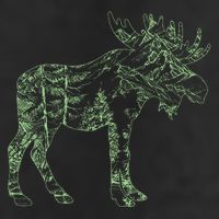 Vintage Nature Lover Moose Forest Golf Towel