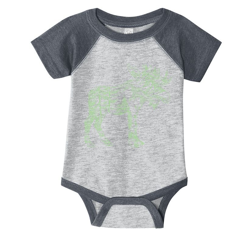 Vintage Nature Lover Moose Forest Infant Baby Jersey Bodysuit