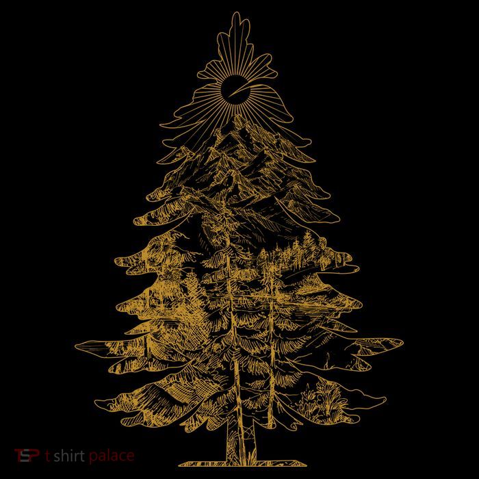 Vintage Nature Lover Pine Tree Forest Drawstring Bag