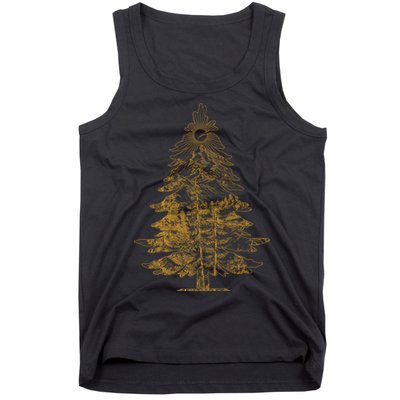 Vintage Nature Lover Pine Tree Forest Tank Top