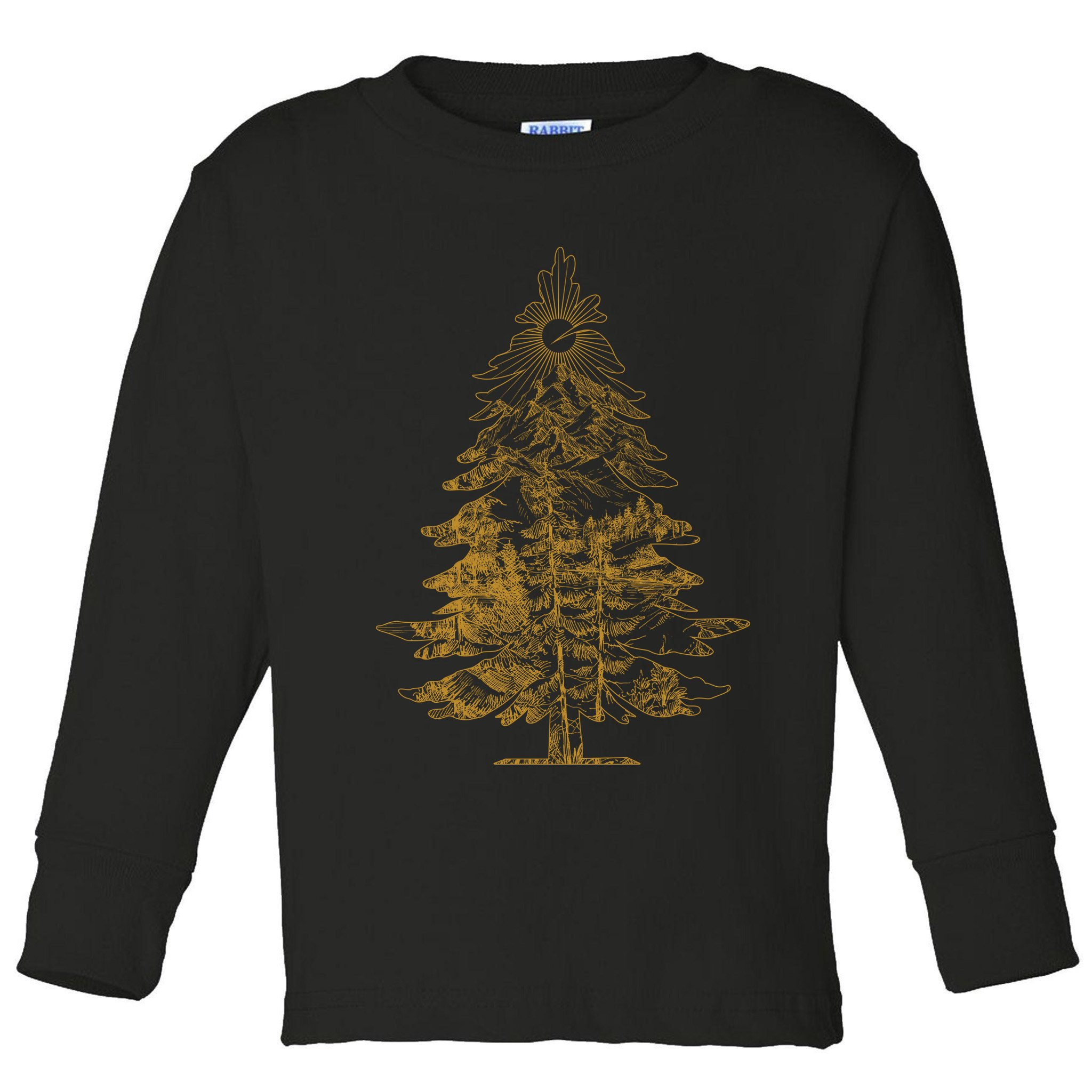 Vintage Nature Lover Pine Tree Forest Toddler Long Sleeve Shirt