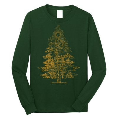 Vintage Nature Lover Pine Tree Forest Long Sleeve Shirt