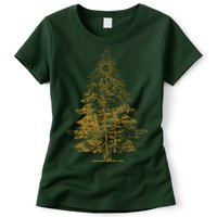Vintage Nature Lover Pine Tree Forest Womens T-Shirt