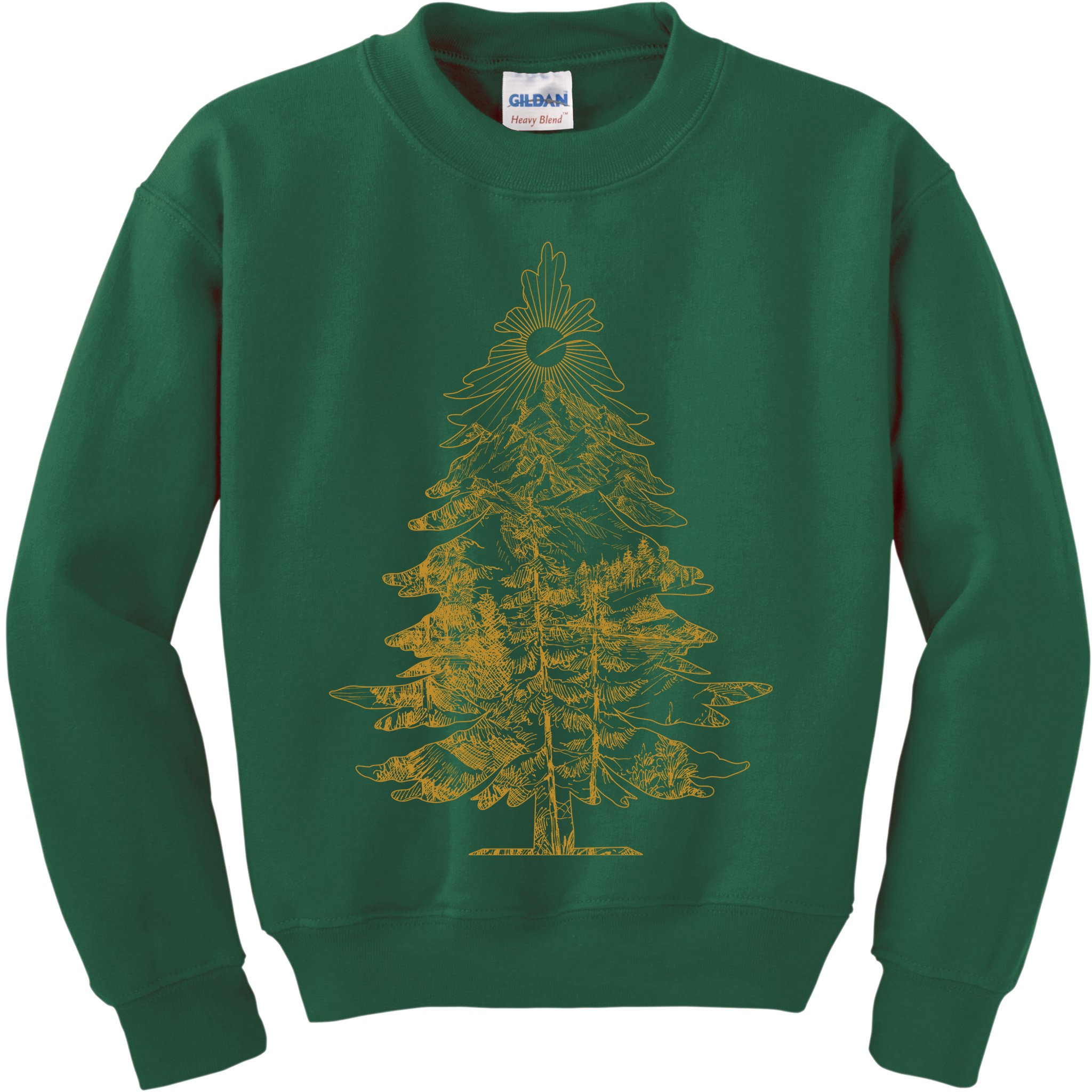 Vintage Nature Lover Pine Tree Forest Kids Sweatshirt