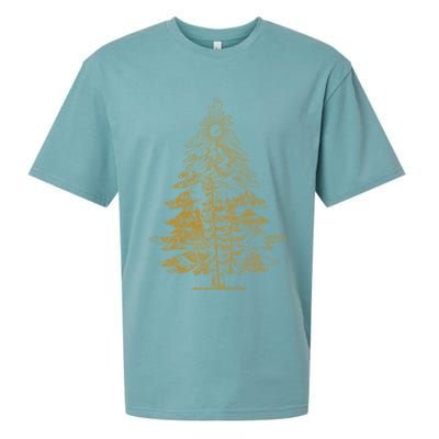 Vintage Nature Lover Pine Tree Forest Sueded Cloud Jersey T-Shirt