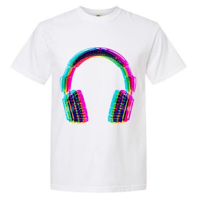 Vintage Neon Headphones Garment-Dyed Heavyweight T-Shirt