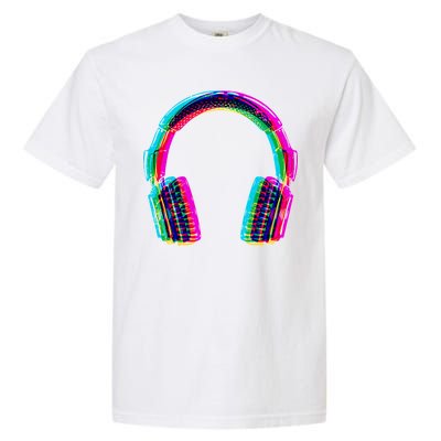 Vintage Neon Headphones Garment-Dyed Heavyweight T-Shirt