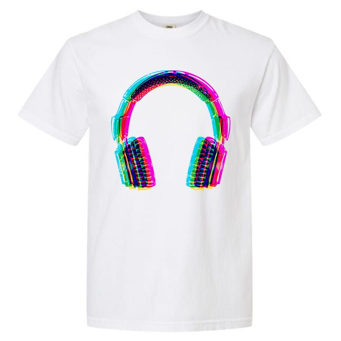 Vintage Neon Headphones Garment-Dyed Heavyweight T-Shirt