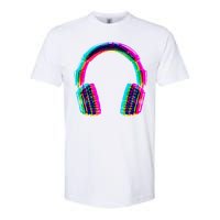 Vintage Neon Headphones Softstyle CVC T-Shirt