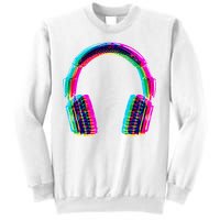 Vintage Neon Headphones Sweatshirt