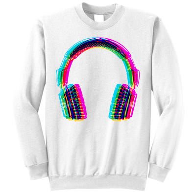 Vintage Neon Headphones Sweatshirt