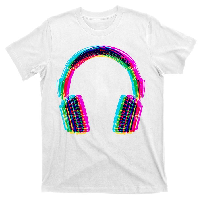 Vintage Neon Headphones T-Shirt