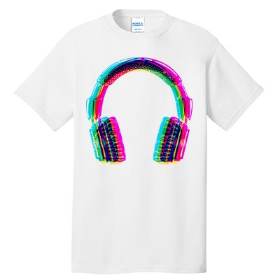 Vintage Neon Headphones Tall T-Shirt