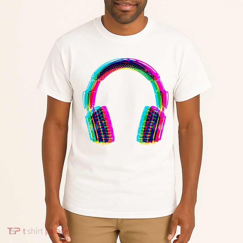 Vintage Neon Headphones Tall T-Shirt