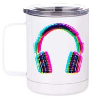 Vintage Neon Headphones 12 oz Stainless Steel Tumbler Cup