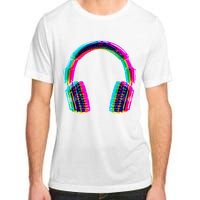 Vintage Neon Headphones Adult ChromaSoft Performance T-Shirt