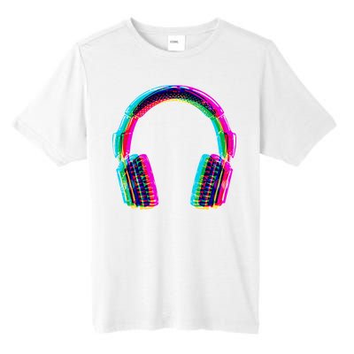 Vintage Neon Headphones Tall Fusion ChromaSoft Performance T-Shirt