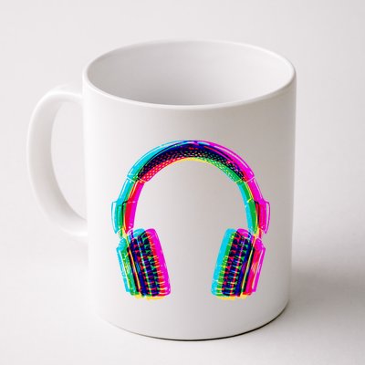 Vintage Neon Headphones Coffee Mug