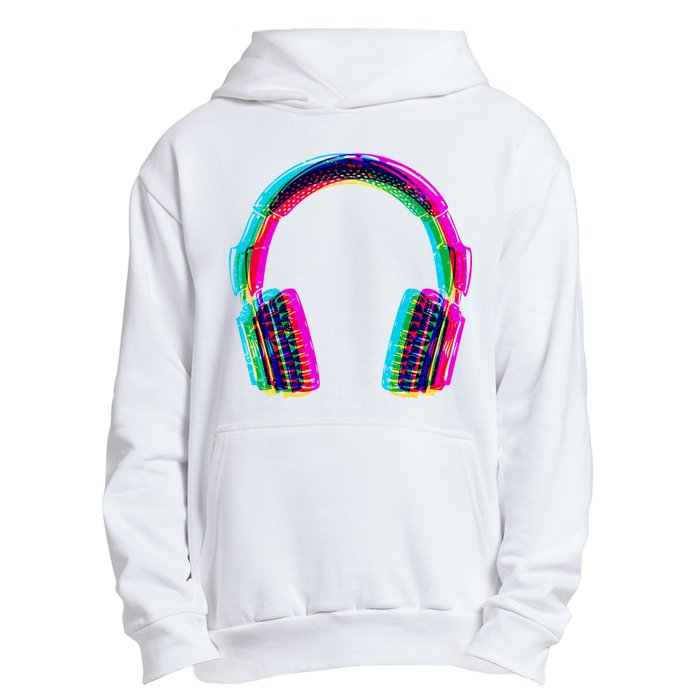 Vintage Neon Headphones Urban Pullover Hoodie