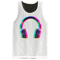 Vintage Neon Headphones Mesh Reversible Basketball Jersey Tank