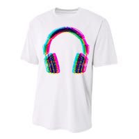 Vintage Neon Headphones Performance Sprint T-Shirt