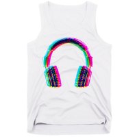 Vintage Neon Headphones Tank Top