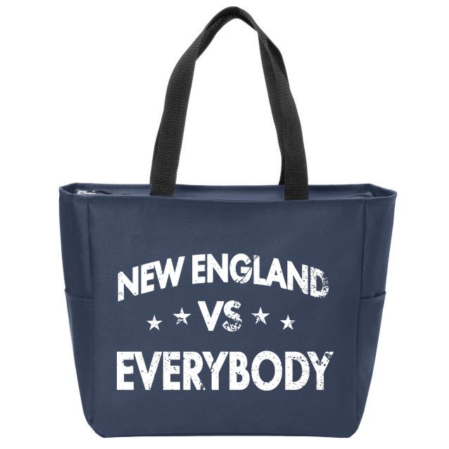 Vintage New England Vs Everybody Zip Tote Bag
