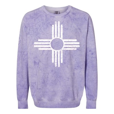 Vintage New Mexico Flag Symbol Colorblast Crewneck Sweatshirt