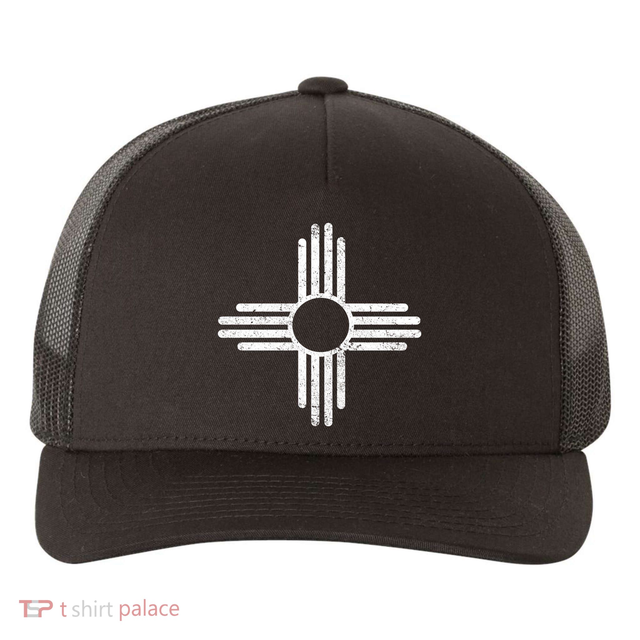 Vintage New Mexico Flag Symbol Yupoong Adult 5-Panel Trucker Hat
