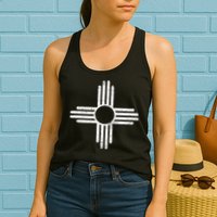 Vintage New Mexico Flag Symbol Womens Tank Top