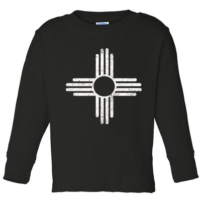 Vintage New Mexico Flag Symbol Toddler Long Sleeve Shirt