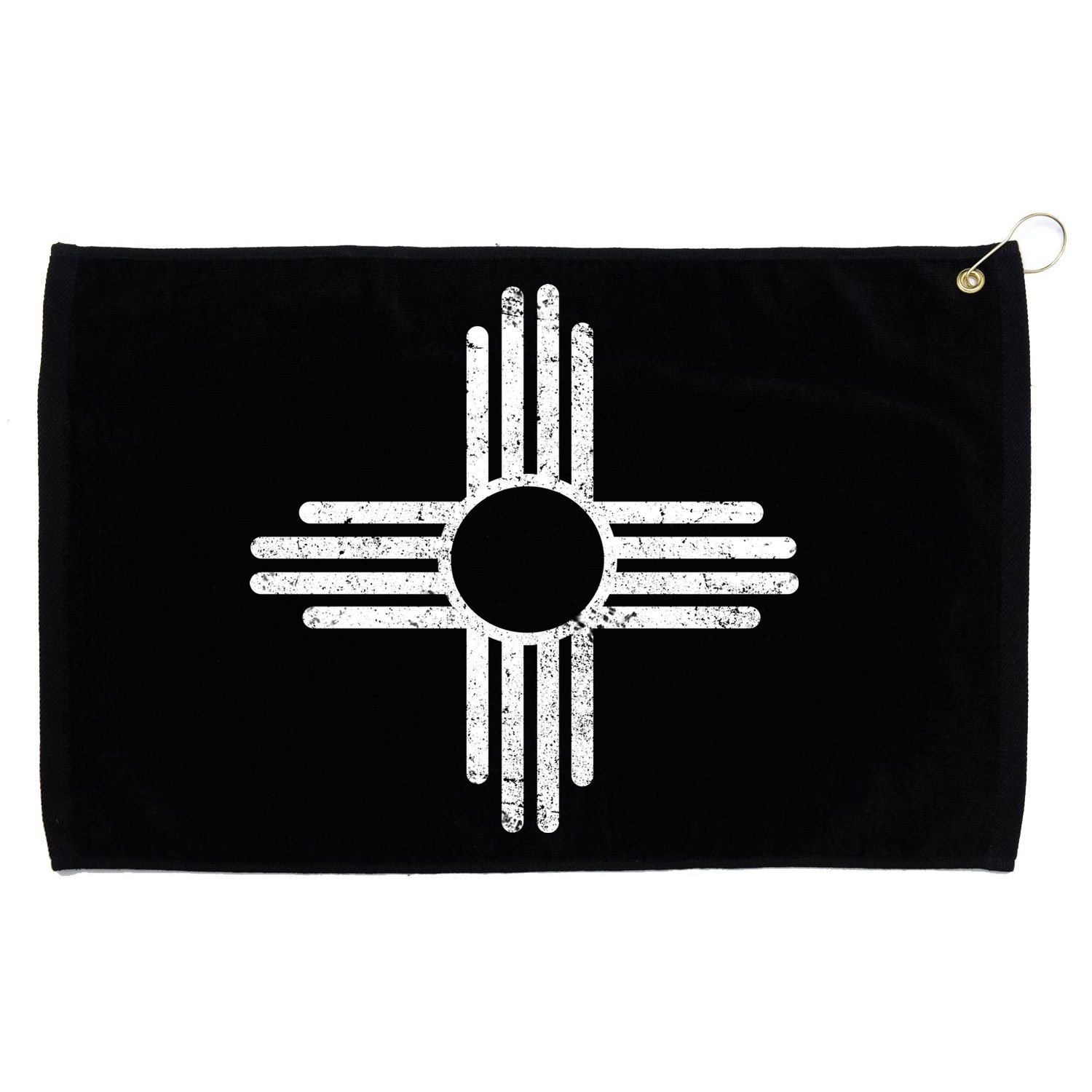 Vintage New Mexico Flag Symbol Grommeted Golf Towel