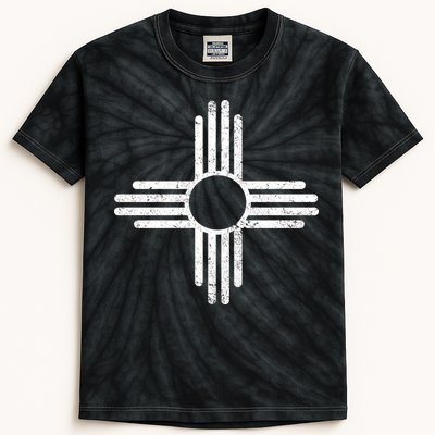 Vintage New Mexico Flag Symbol Kids Tie-Dye T-Shirt