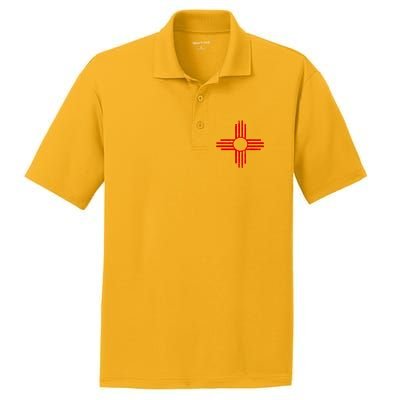 Vintage New Mexico Flag Symbol PosiCharge RacerMesh Polo