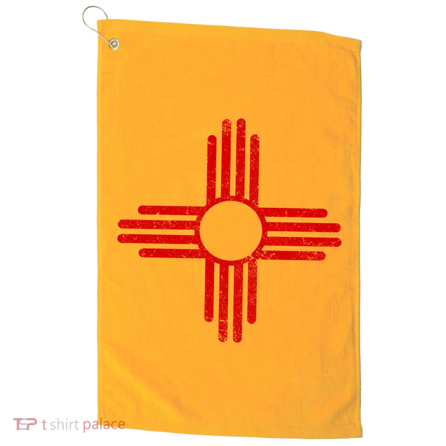 Vintage New Mexico Flag Symbol Golf Towel