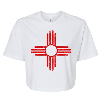 Vintage New Mexico Flag Symbol Bella+Canvas Jersey Crop Tee