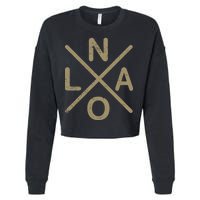 Vintage New Orleans Football Cropped Pullover Crew